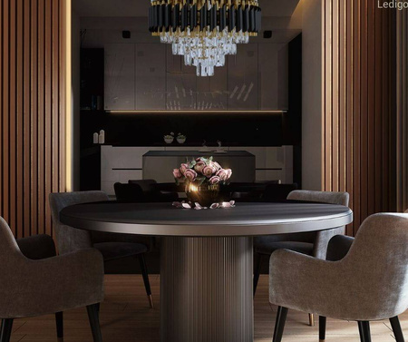 Lampa sufitowa kryształowa Luxury black 5xE14 40cm