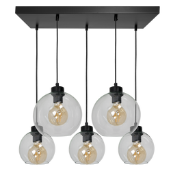 Lampa wisząca SOFIA CLEAR szklane kule 5xE27