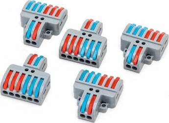 Listwy zaciskowe LT-623 (5 szt.) szaro-pomarańczowe