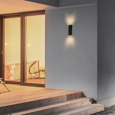 Kinkiet Ścienny V-TAC 8W LED Czarny IP65 85x250mm VT-91008 4000K 1120lm