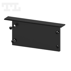 Zaślepka aluminiowa czarna P23-1 bez otworu (wkręty w komplecie) (nr kat 7723115)