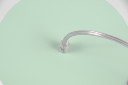 Szałwiowa lampa wisząca z białą kulką fi10 cm K-5450 z serii ROBIN