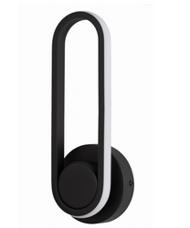 Nowoczesny Kinkiet Lumino czarny owal regulowany  LED 20W 4000K