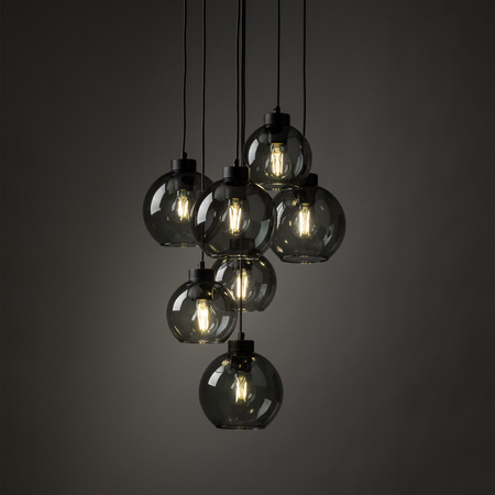 Lampa wisząca CUBUS GRAPHITE 7xE27 koło