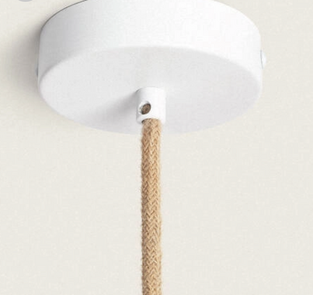 Naturalna Lampa Wisząca z Włókna Naturalnego Devmani-L 50cm Boho