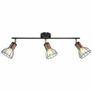 Lampa ruchoma ścienno-sufitowa SOFIA-3 czarna+miedź E14x3