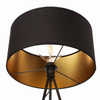 Lampa podłogowa NEPTUN trójnóg z abażurem czarny walec Oro