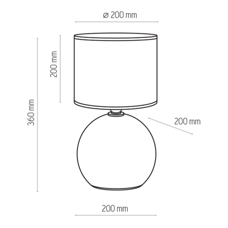 Lampka nocna PALLA Small Gray 1xE27