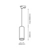 Pipe Track Pendant Light White 1xGU10