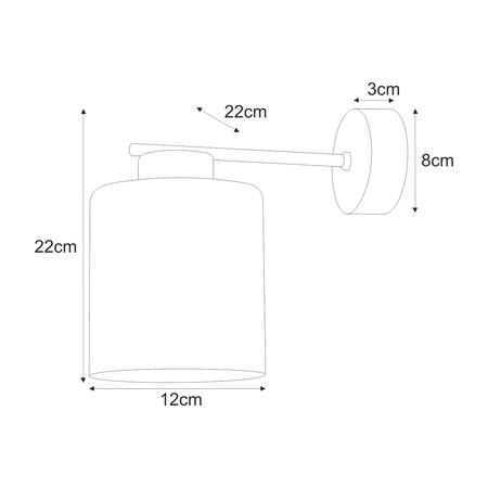 Wyjątkowy kinkiet z kloszem w kolorze miodu K-5523 z serii AURELIA