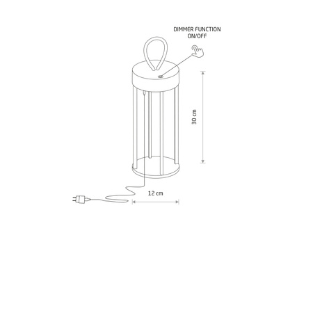 Przenośna lampa ogrodowa NALA LED 4W czarna IP54 Nowodvorski 11536
