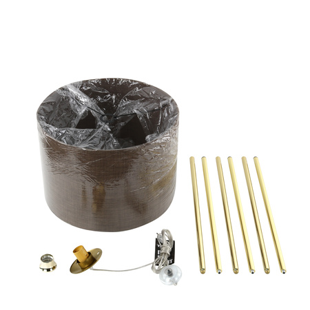 Lampa podłogowa UMBERTO Brown/Gold 1xE27