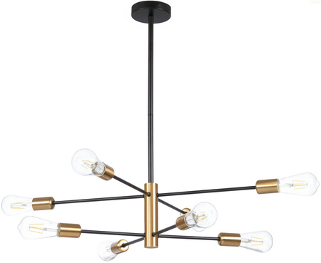Lampa sufitowa żyrandol MULTI PATYCZAK black 8xE27 PRO