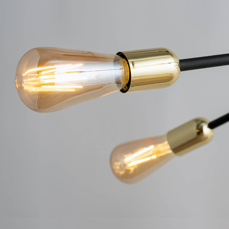 Lampa wisząca HELIX BLACK/GOLD 4xE27