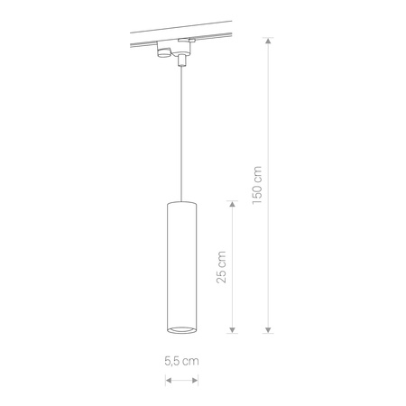 Nowodvorski Lampa wisząca czarna PROFILE EYE 
