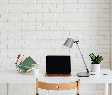 Ledowa lampka biurkowa w kolorze grafitu K-BL1527 GRAFIT z serii BOLEK