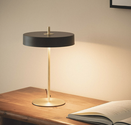 Metalowa Lampa Stołowa nocna 3,6W LED 3000K Korkor czarna - złota