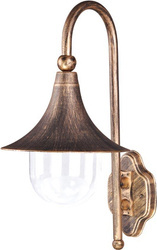 Dekoracyjny kinkiet zewnętrzny K-8125 CZARNY/ZŁOTY z serii BOSTON