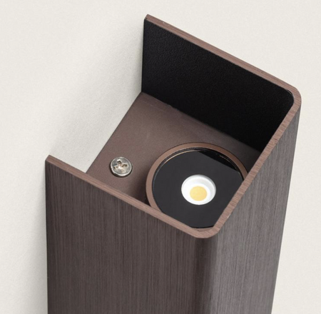 Nowoczesny Kinkiet Ścienny LED 12W 2700K Metalowy Columbus M brązowy