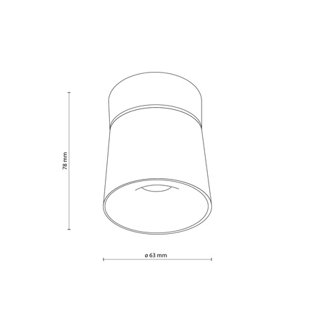 Tk Lighting KYOTO BLACK 12W oprawa punktowa natynkowa 1xGu10