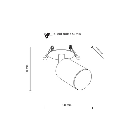Tk Lighting NEX BLACK kinkiet 1XGU10 