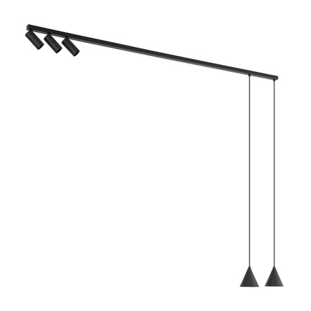 Lampa sufitowa FOURTY z reflektorkami  i zwisami 5xGU10 czarna Nowodvorski 11448