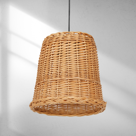 Lampa wisząca VIMINI NATURAL WOOD 1xE27 wiklinowa boho