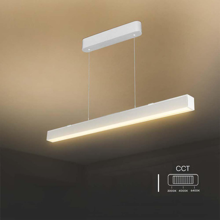 Oprawa V-TAC LED Linear SAMSUNG CHIP 40W CCT Zwieszana 120cm Biała VT-7-44 3000K+4000K+6400K 3400lm 5 Lat Gwarancji