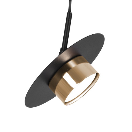 Lampa wisząca ze złotą oprawką na żarówkę GX53 K-5455 z serii BURGAS