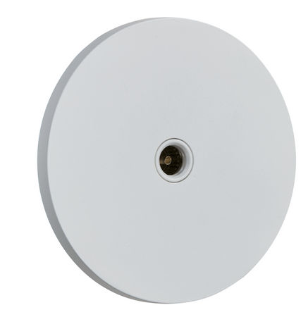 Gniazdo TV podtynkowe okrągłe metalowe TOGGLICA ROUND biały mat