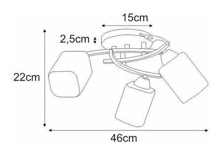 Lampa sufitowa K-JSL-8085/3 CHR z serii ZEBRA
