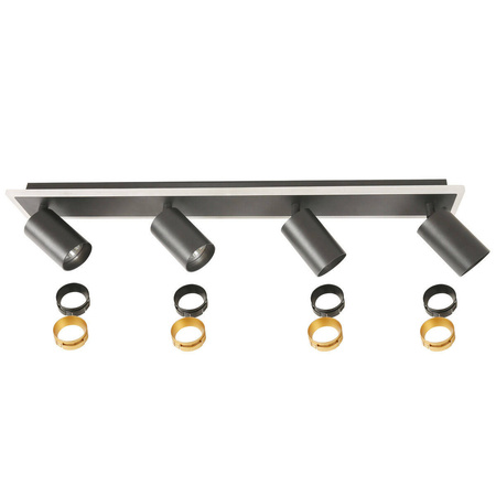 Spot Parma 4 4xGU10 + 1xLED CCT czarna LP-0612/4C BK