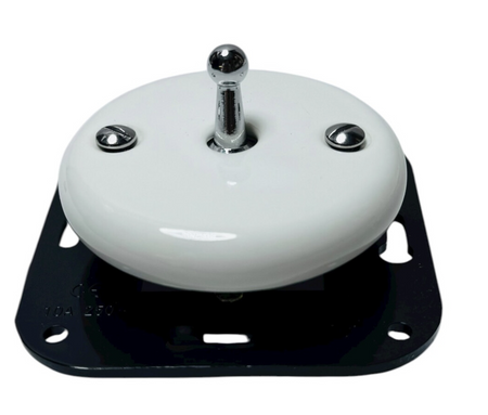 Włącznik ceramiczny podtynkowy pojedynczy schodowy Toogle biały / srebrny