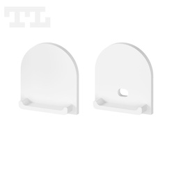 Komplet zaślepek bocznych białych P13-2, P14-3, GK14-3 do osłonki C23 (1 szt. z otworem, 1 szt bez otworu) (nr kat 77132202)