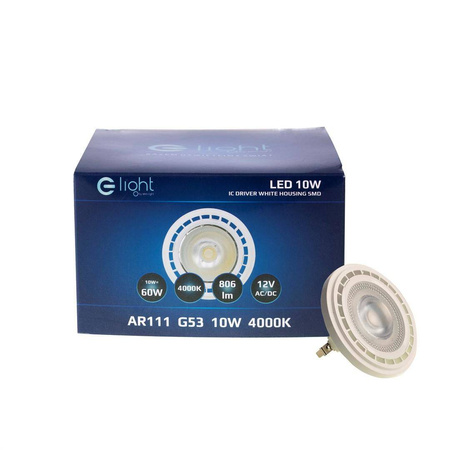 ŻARÓWKA AR111 - 10W G53 4000K/ Biała