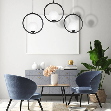 Lampa wisząca BOSTON 3xE14 czarna