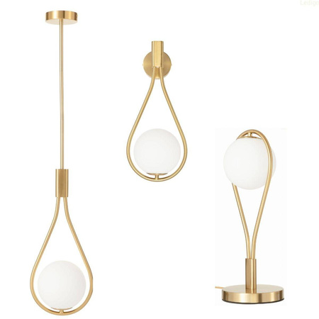 Kinkiet Milano Rosa złoty E14 mleczna kula