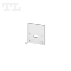 Zaślepka aluminiowa biała P25-2, P25-3 z otworem (wkręty w komplecie) (nr kat 7725213)