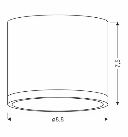 Lampa tuba sufitowa LED 9W złota 8,8x7,5cm 2275956