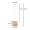 Lampa wisząca BOHO Africa trawa morska walec 20cm