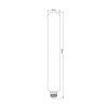 Żarówka LED filament  amber  T30 tubka E27  6W 2700K długa