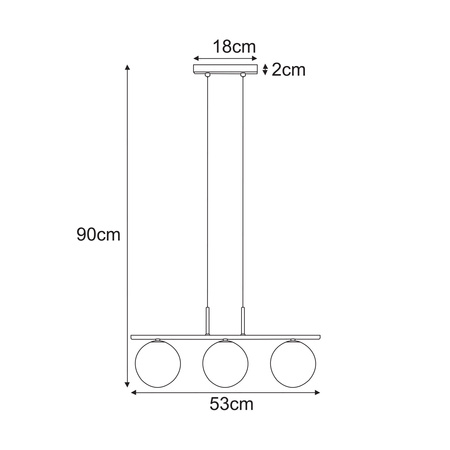 Lampa wisząca do salonu na trzy żarówki G9 K-5687 z serii GIRO