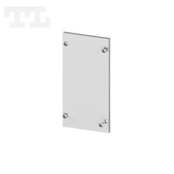 Zaślepka aluminiowa srebrna P22-10 bez otworu (wkręty w komplecie) (nr kat 77221012)