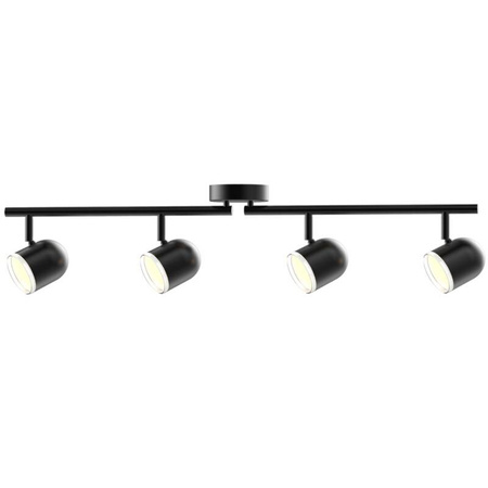 Lampa ścienno-sufitowa ruchoma LED RAWI 4 Czarna 3000K