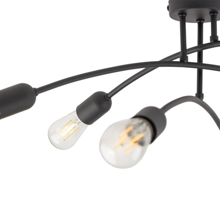 Lampa sufitowa HELIX BLACK 6xE27