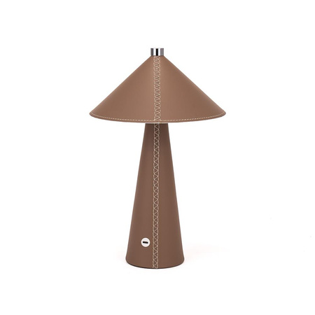 Lampka Biurkowa Nocna V-TAC 3W LED 33cm CCT Ładowanie USB-C Ściemnianie Brązowa Skóra 