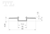 LED P6-3 Profil 1000 mm anod (nr kat 866301)