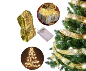 Łańcuch świetlny Wstążka Led ozdoba choinkowa 3xAA 2700K 10m