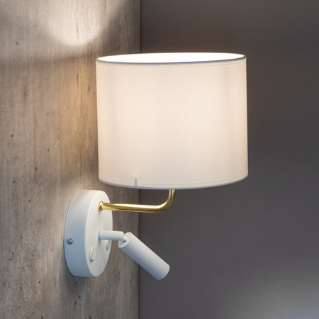 Kinkiet RICHI White/Gold 1xE27+1xG9