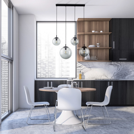 Lampa wisząca ESME Graphite 4xE27 listwa